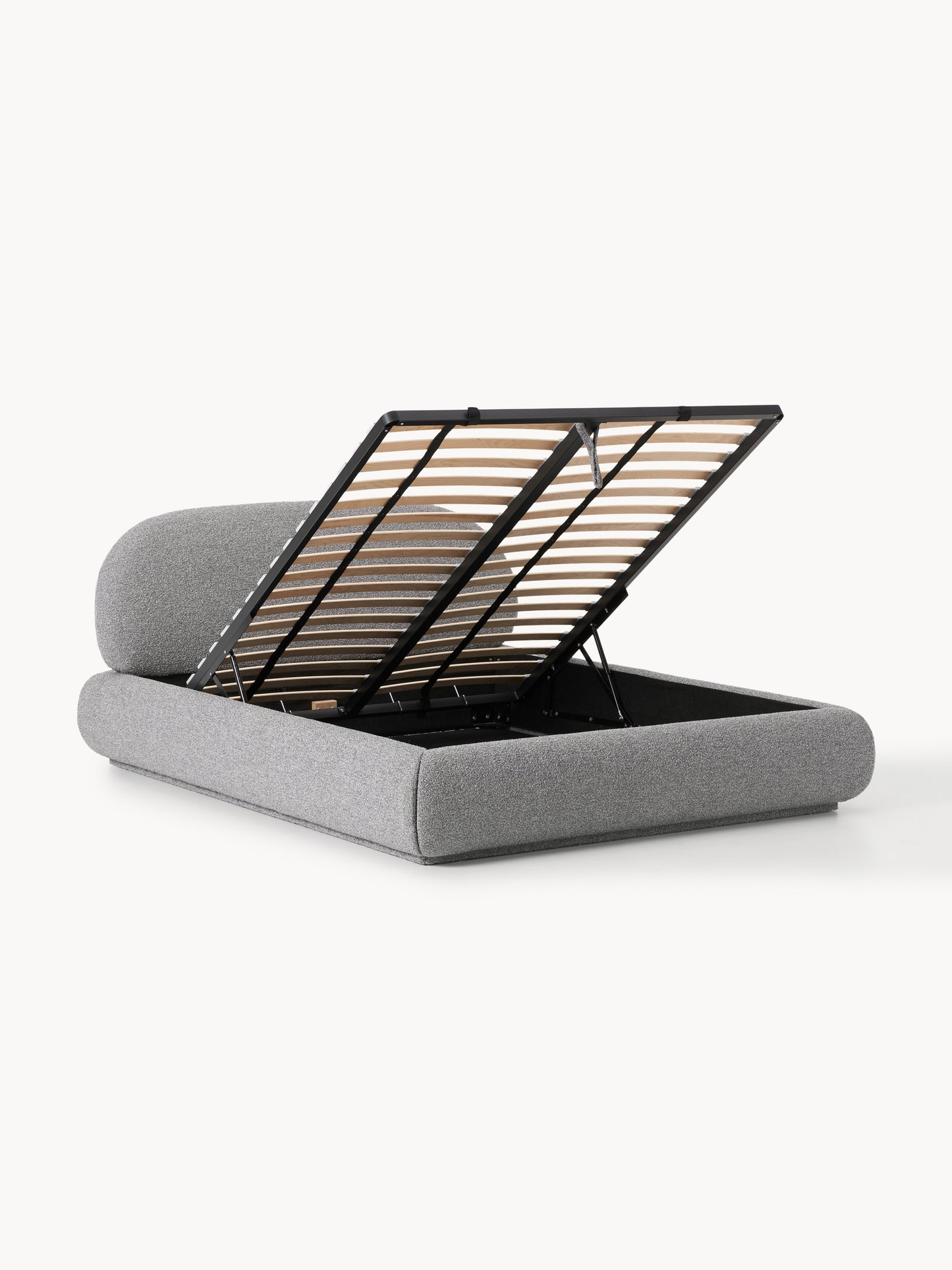 Albetto Upholstered Storage Bed in Bouclé