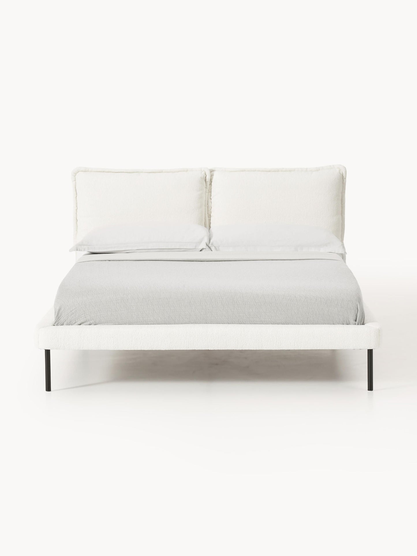 Amelune Teddy Bouclé Upholstered Bed