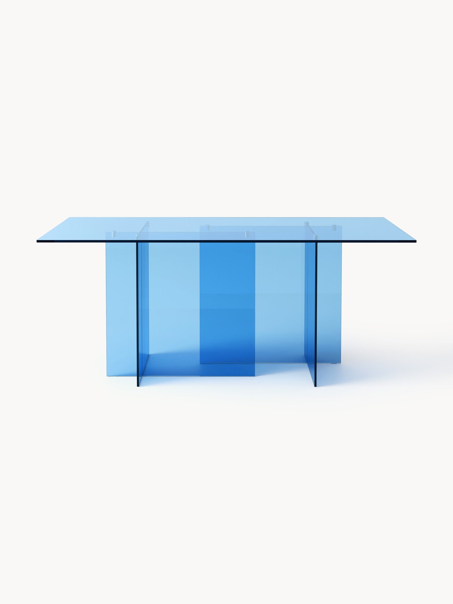 Anouvia Glass Dining Table, 180 x 90 cm