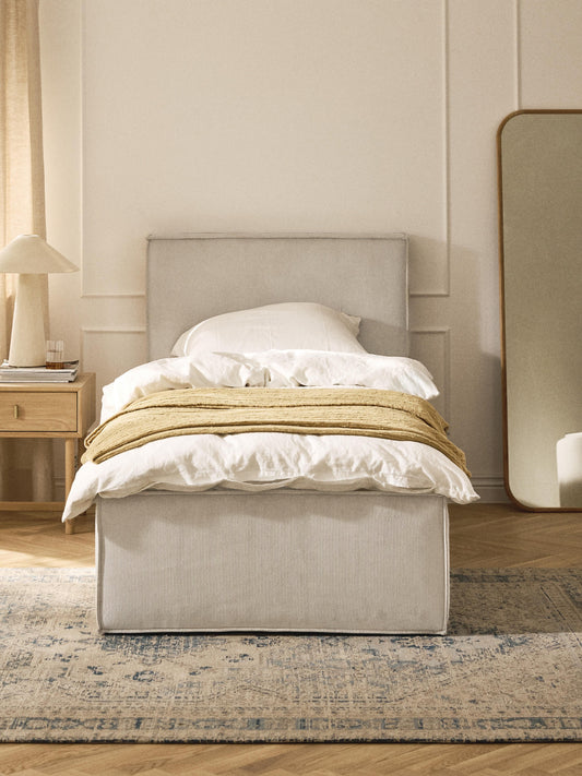 Drescia Single Bed in Corduroy