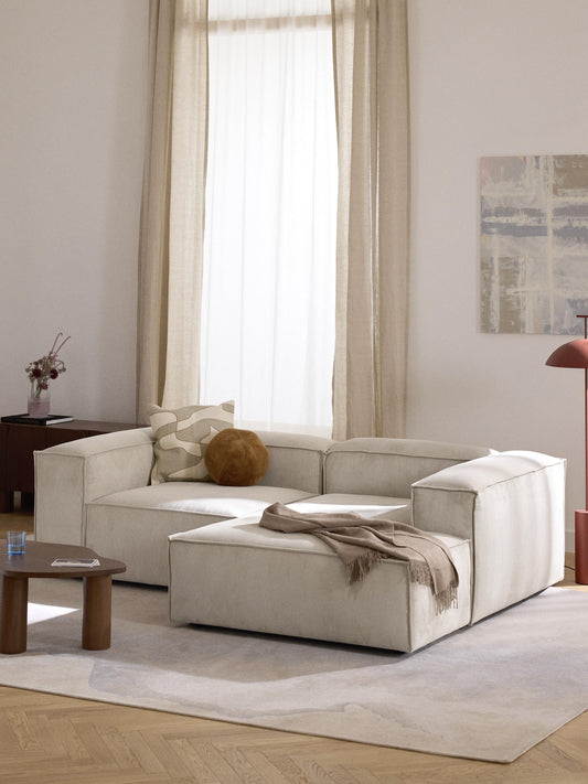 Lendric Modular Corduroy Corner Sofa (2-Seater)