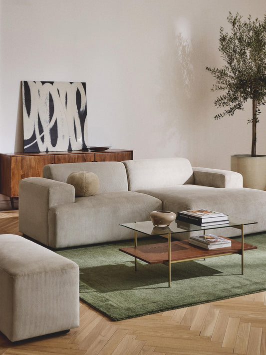 Melveria Corner Sofa (3-Seater) in Corduroy