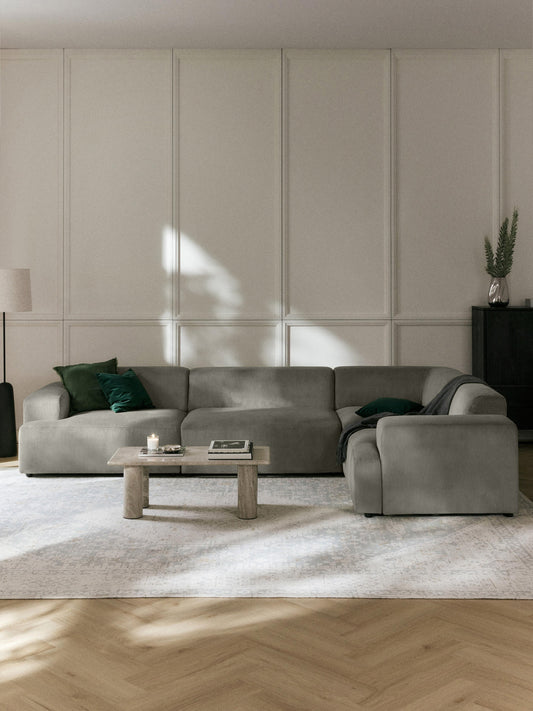 Melveria Large Corner Sofa in Corduroy (4-Seater)