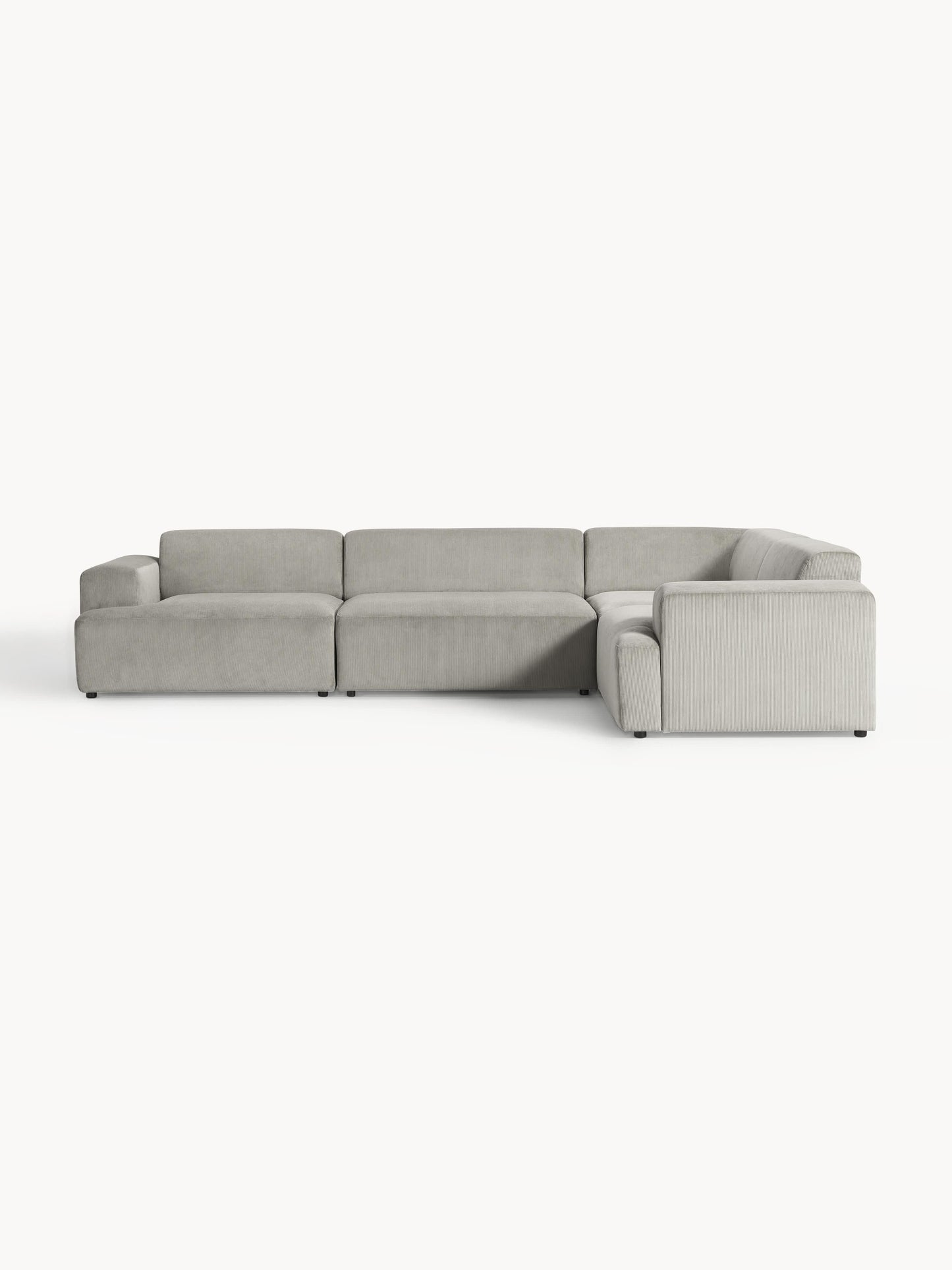 Melveria Large Corner Sofa in Corduroy (4-Seater)
