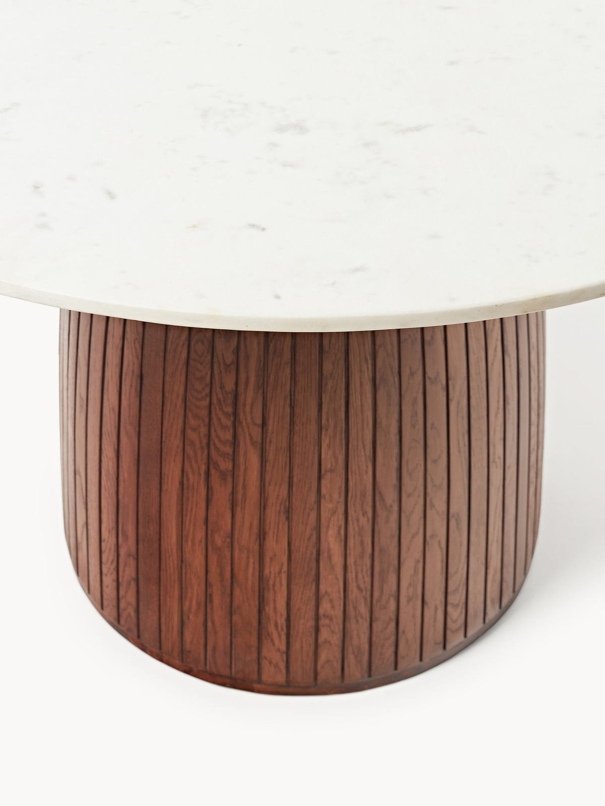Nelvenna Round Dining Table with Marble Tabletop, Ø 115 cm