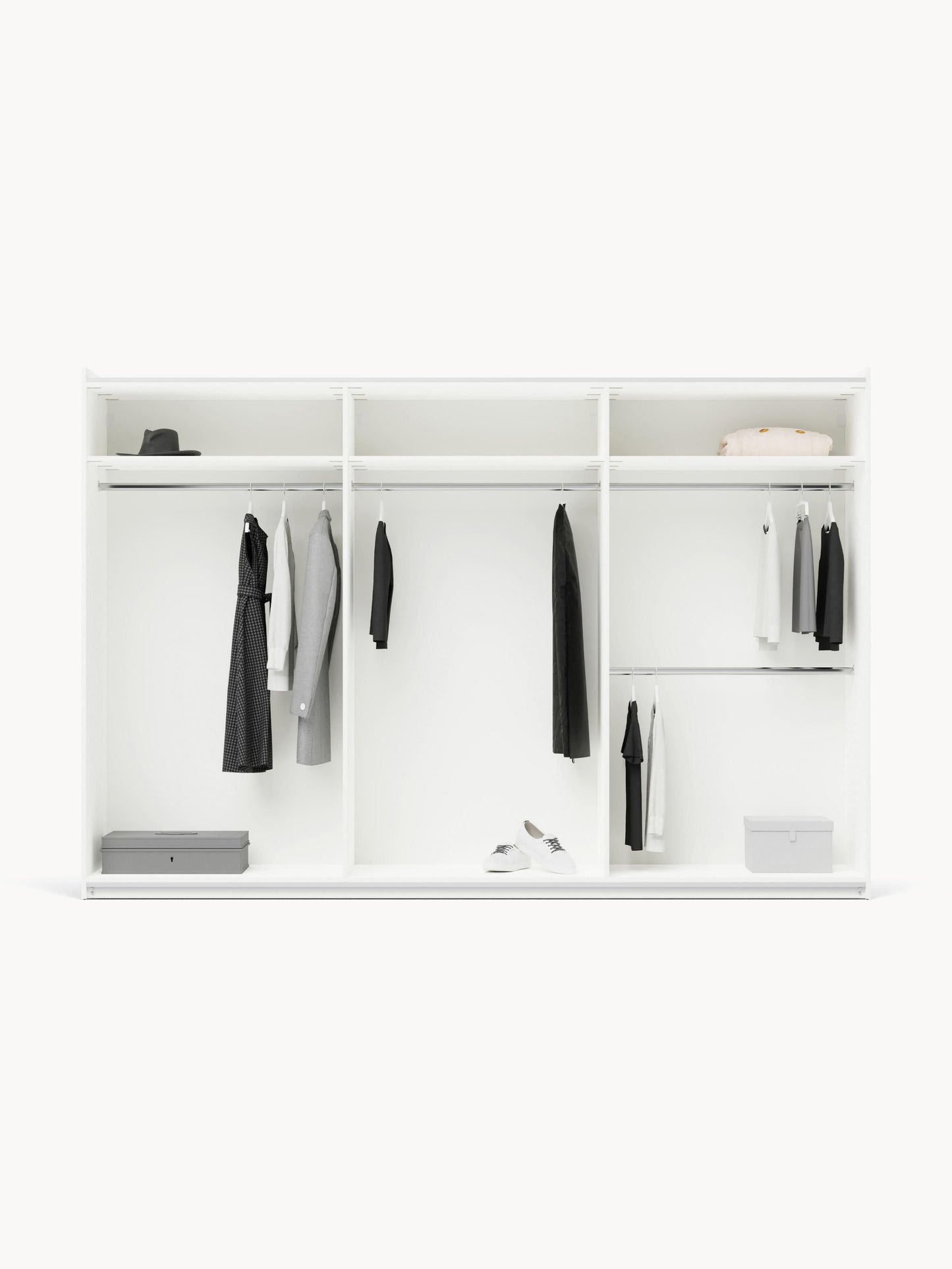 Simula Sliding-Door Modular Wardrobe, 300 cm Wide, in Various Sizes