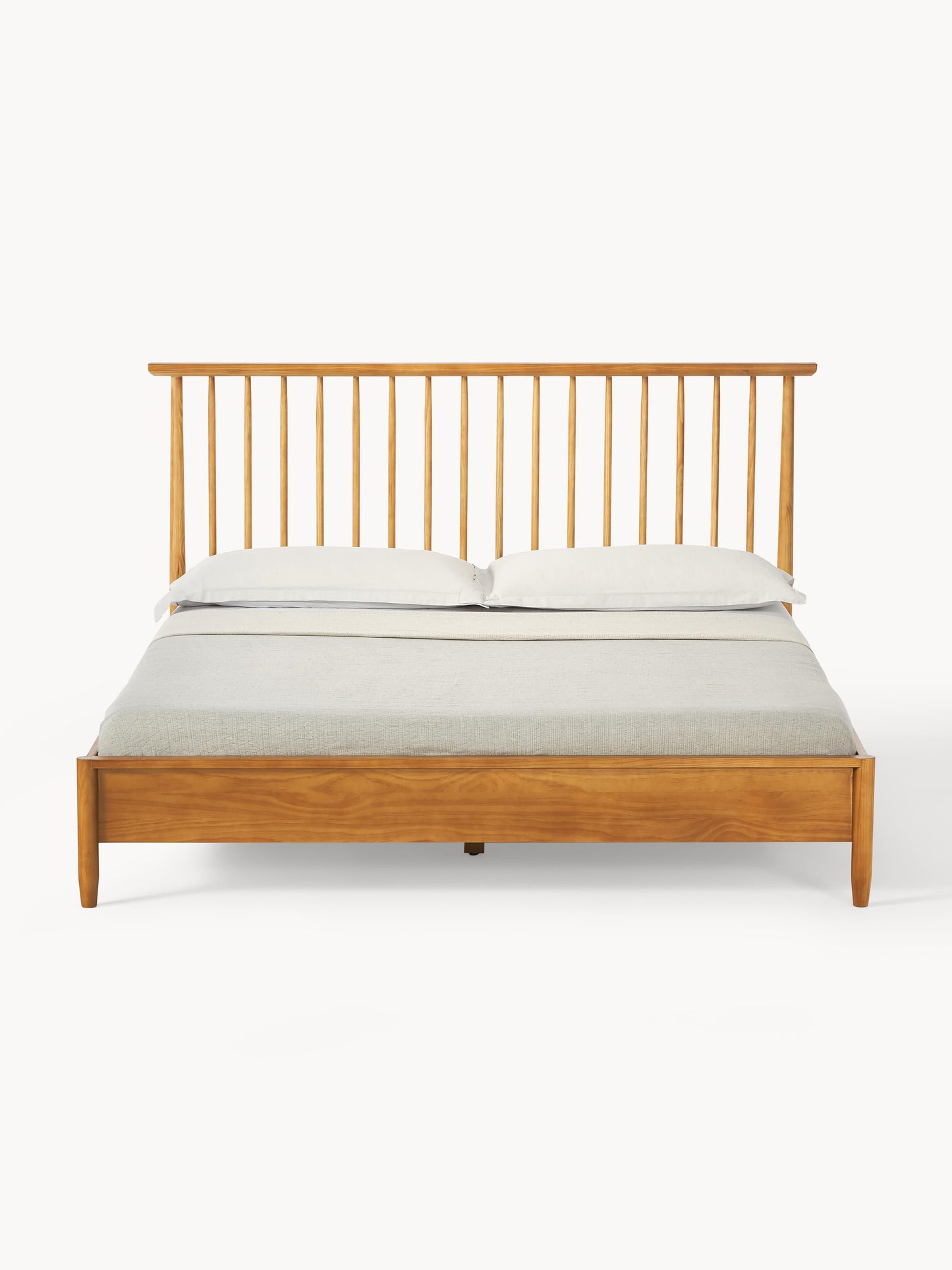 Winavia Wooden Bed with Pine Headboard