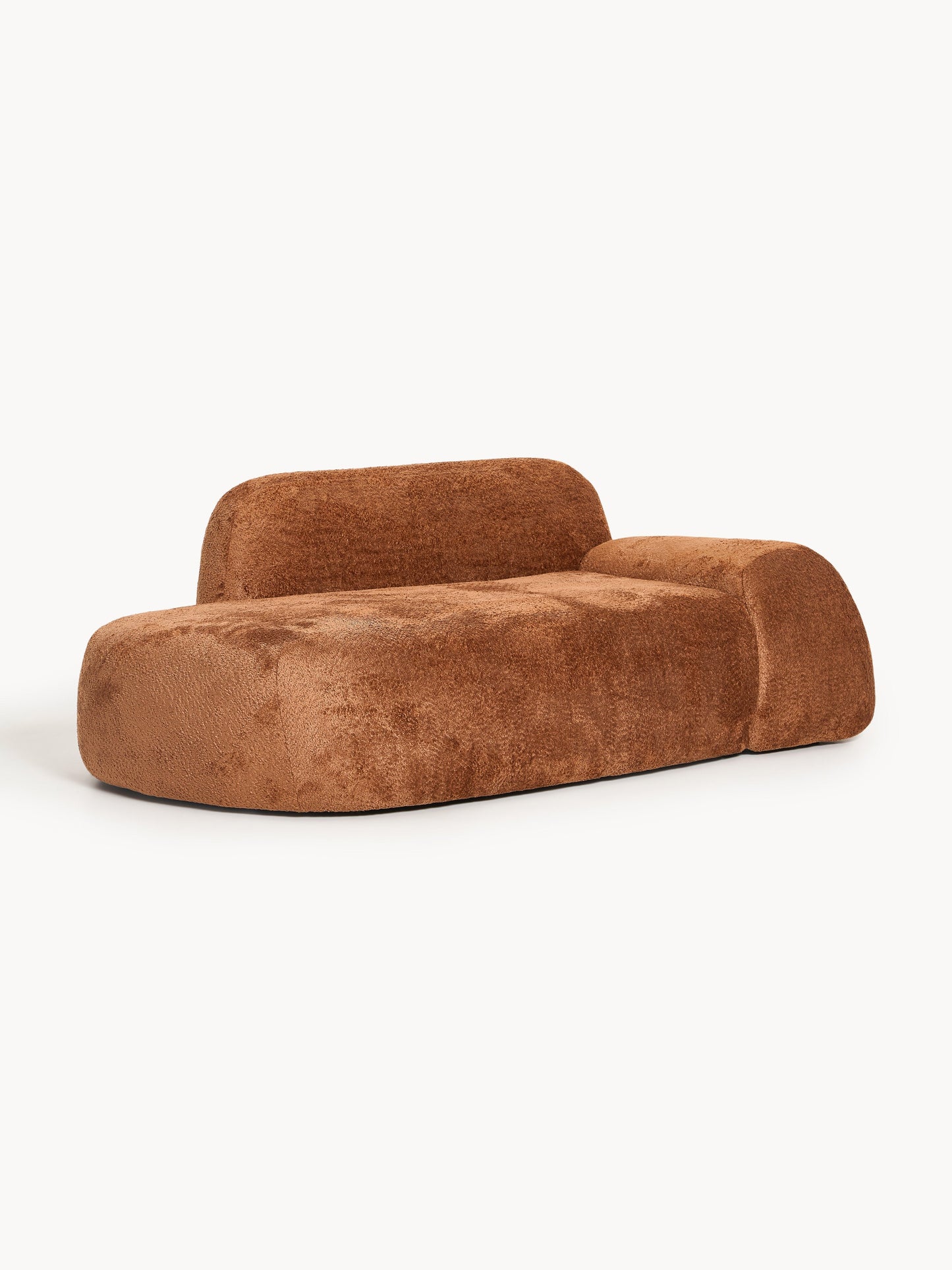 Wolterra Teddy Bouclé Sofa (2-Seater) with Chaise Longue