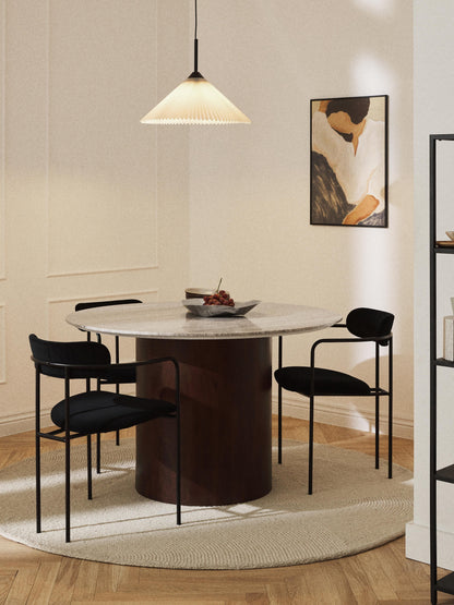 Abnora Marble Round Dining Table, Ø 120 cm
