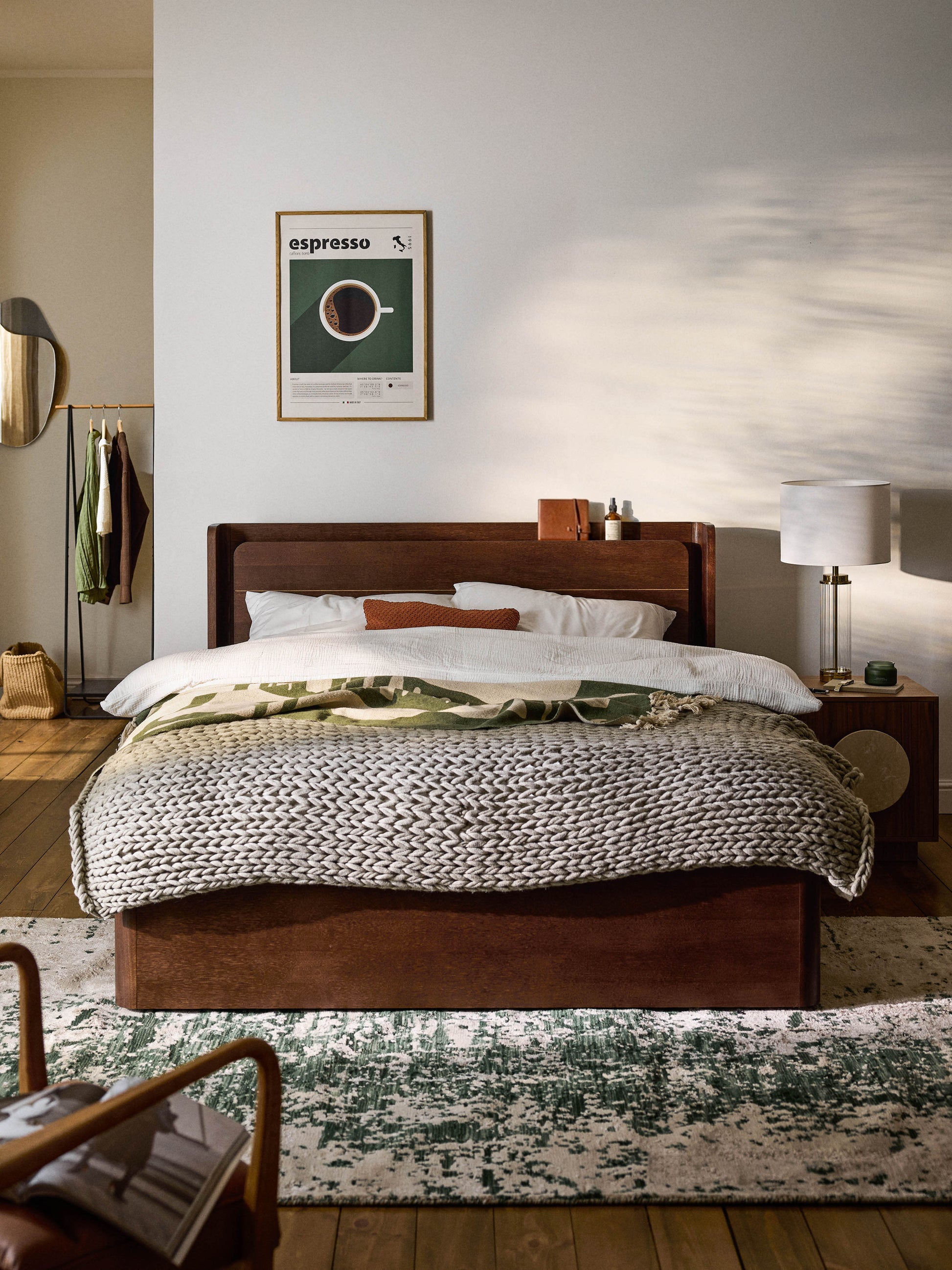 Albano Wooden Bed with Drawers