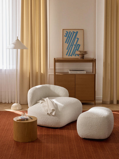 Albetto Lounge Chair in Bouclé