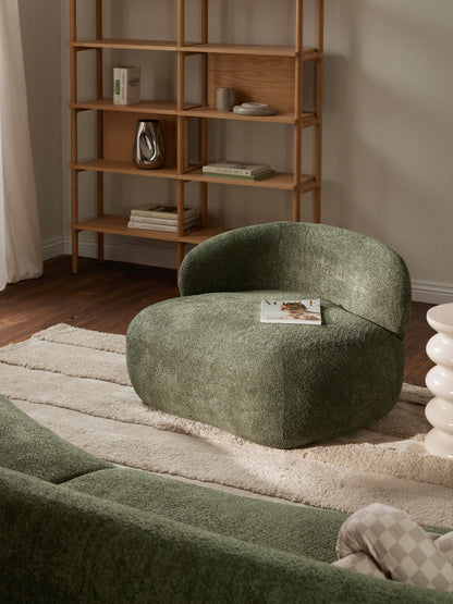 Albetto Lounge Chair in Teddy Bouclé