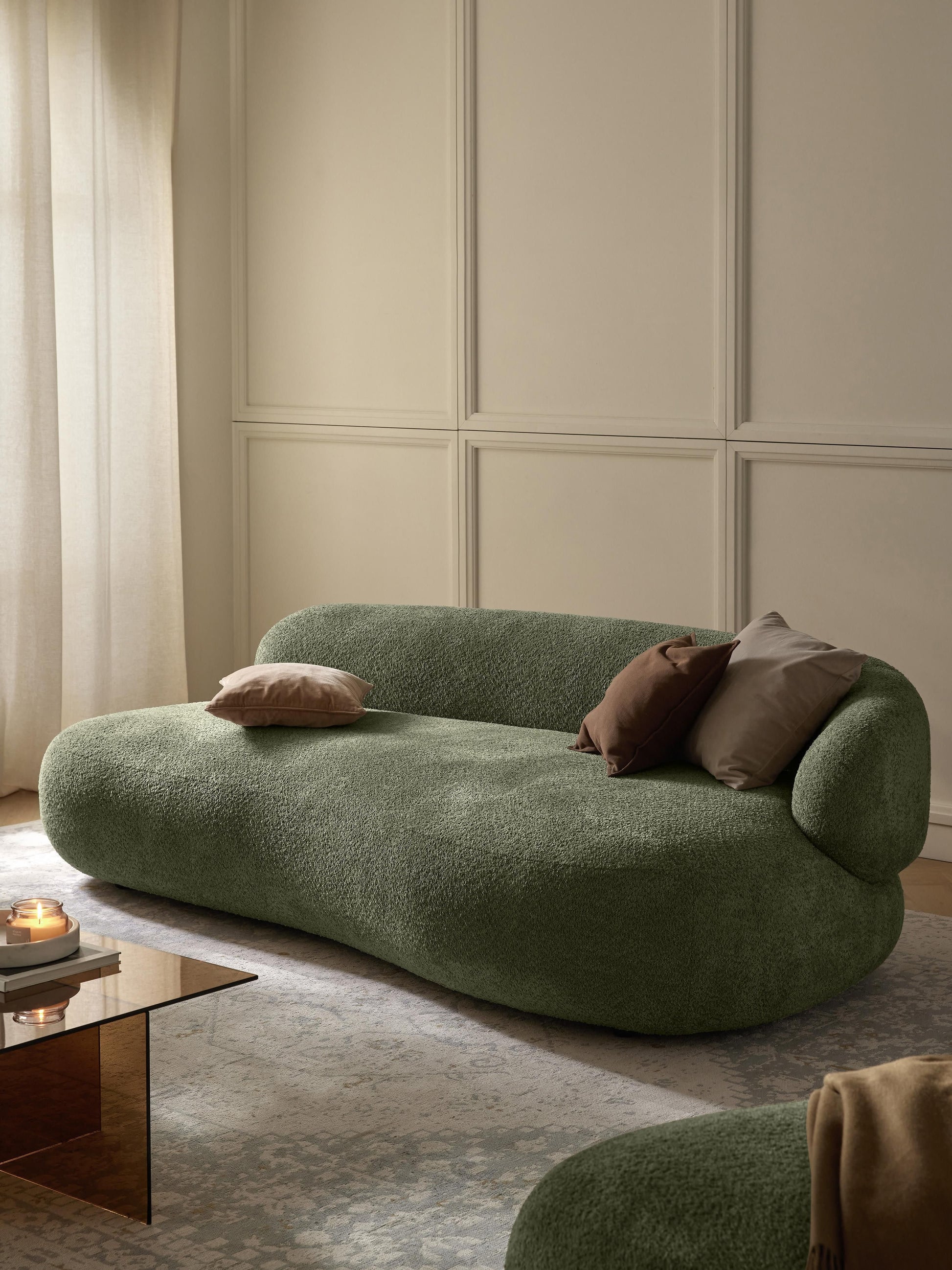 Albetto Teddy Bouclé Sofa (3-Seater)
