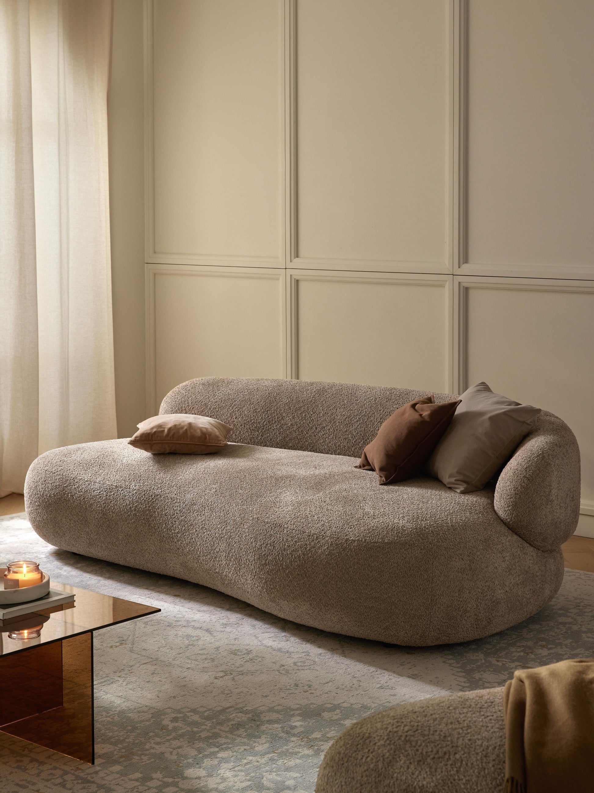 Albetto Teddy Bouclé Sofa (3-Seater)
