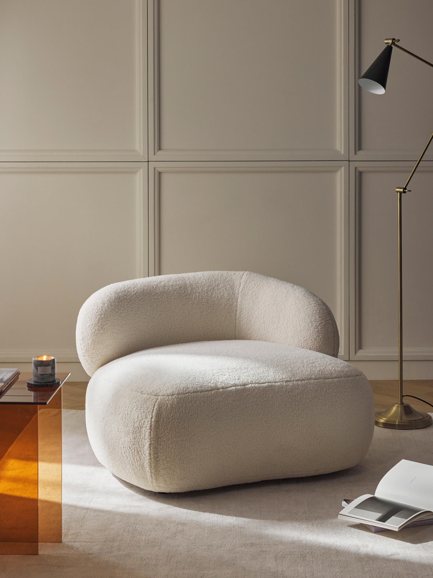 Albetto Teddy Fur Lounge Chair