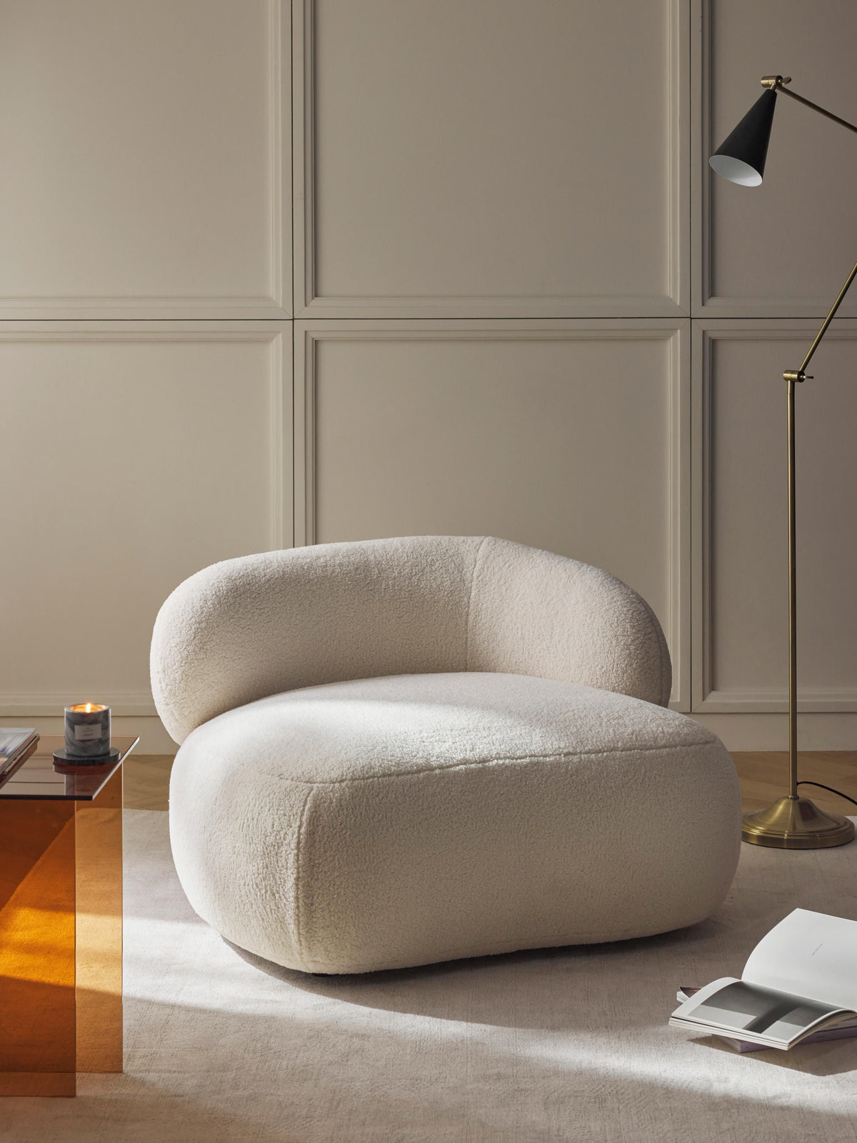 Albetto Teddy Fur Lounge Chair