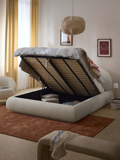 Albetto Teddy Upholstered Bed with Storage