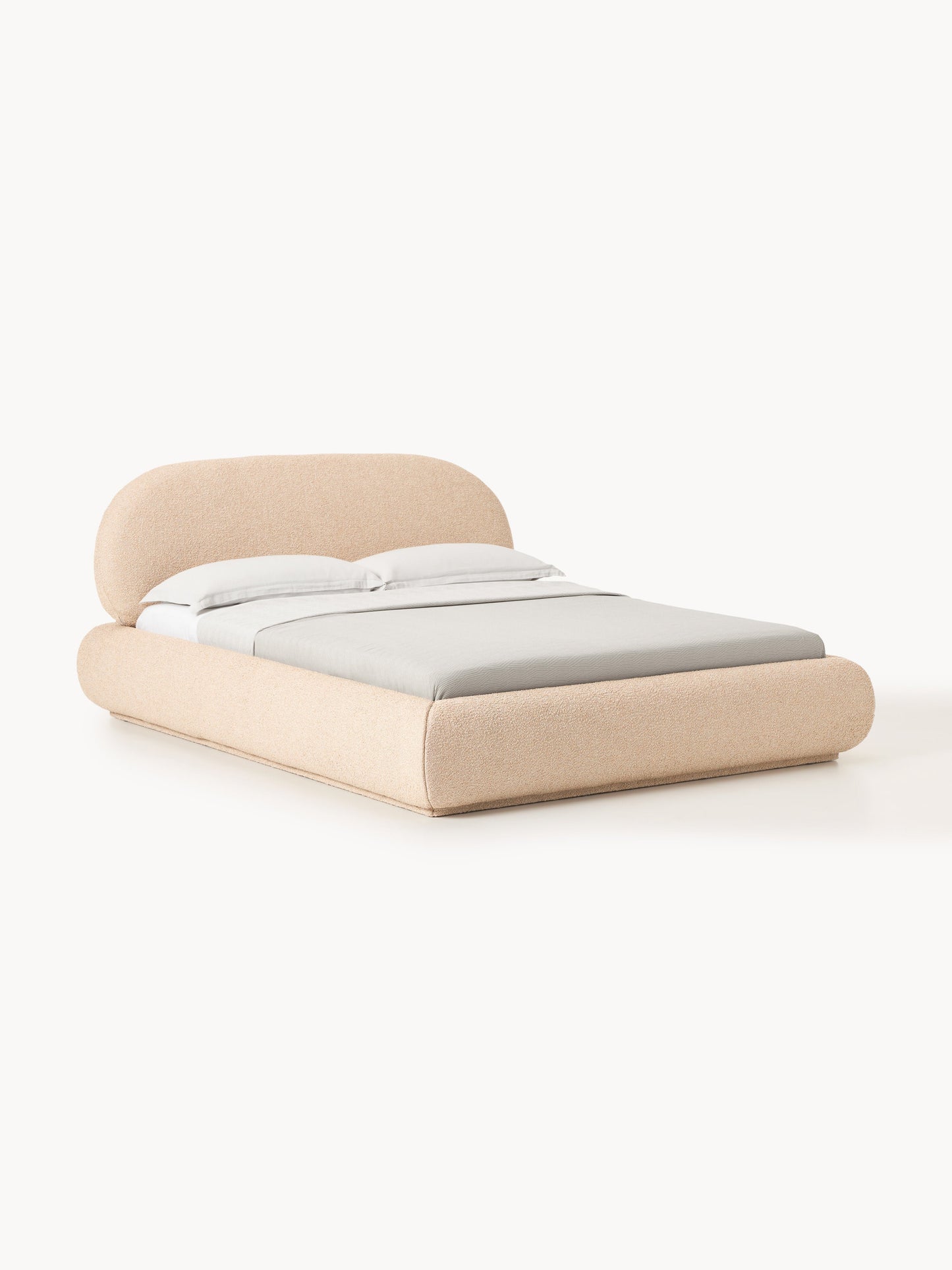 Albetto Upholstered Storage Bed in Bouclé