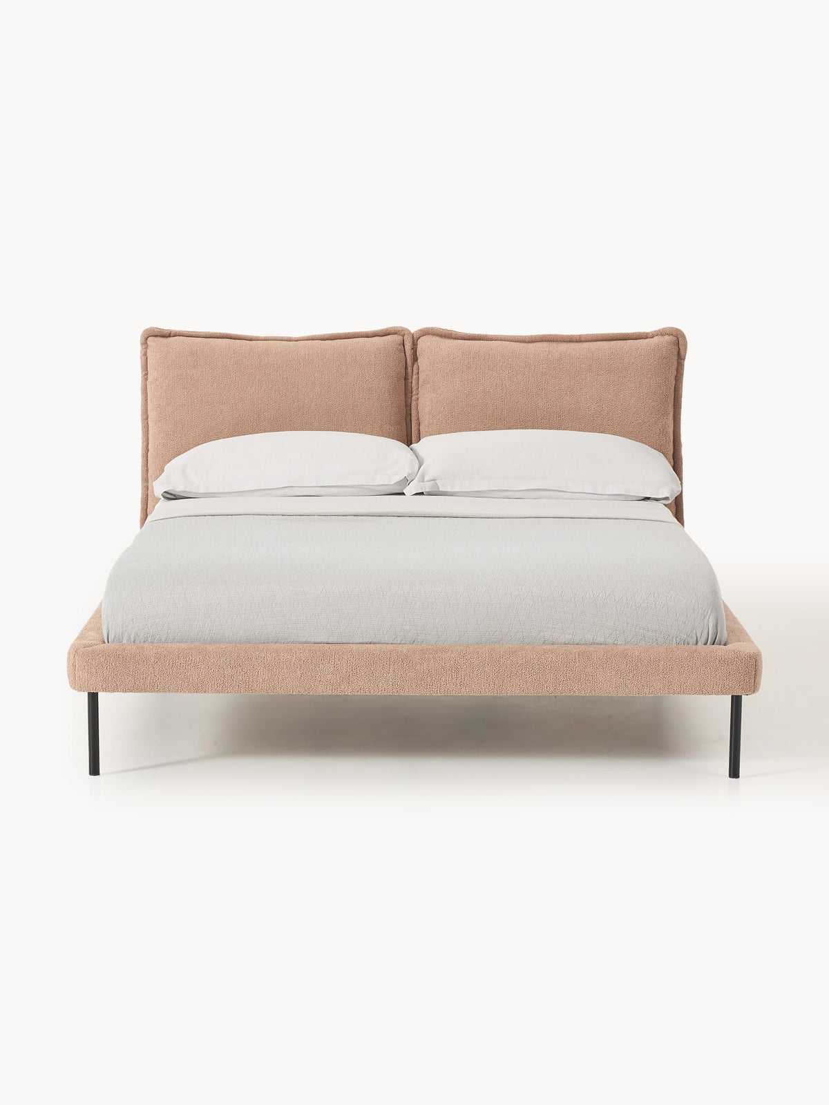 Amelune Teddy Bouclé Upholstered Bed