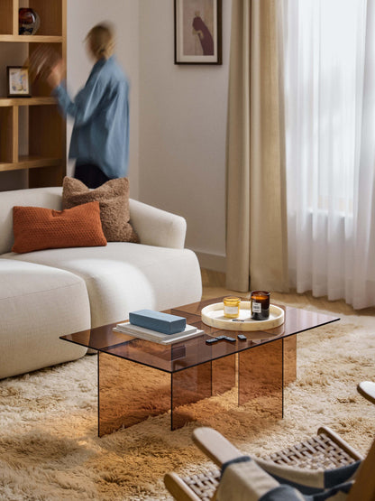 Anouvia Glass Coffee Table, W 102 cm