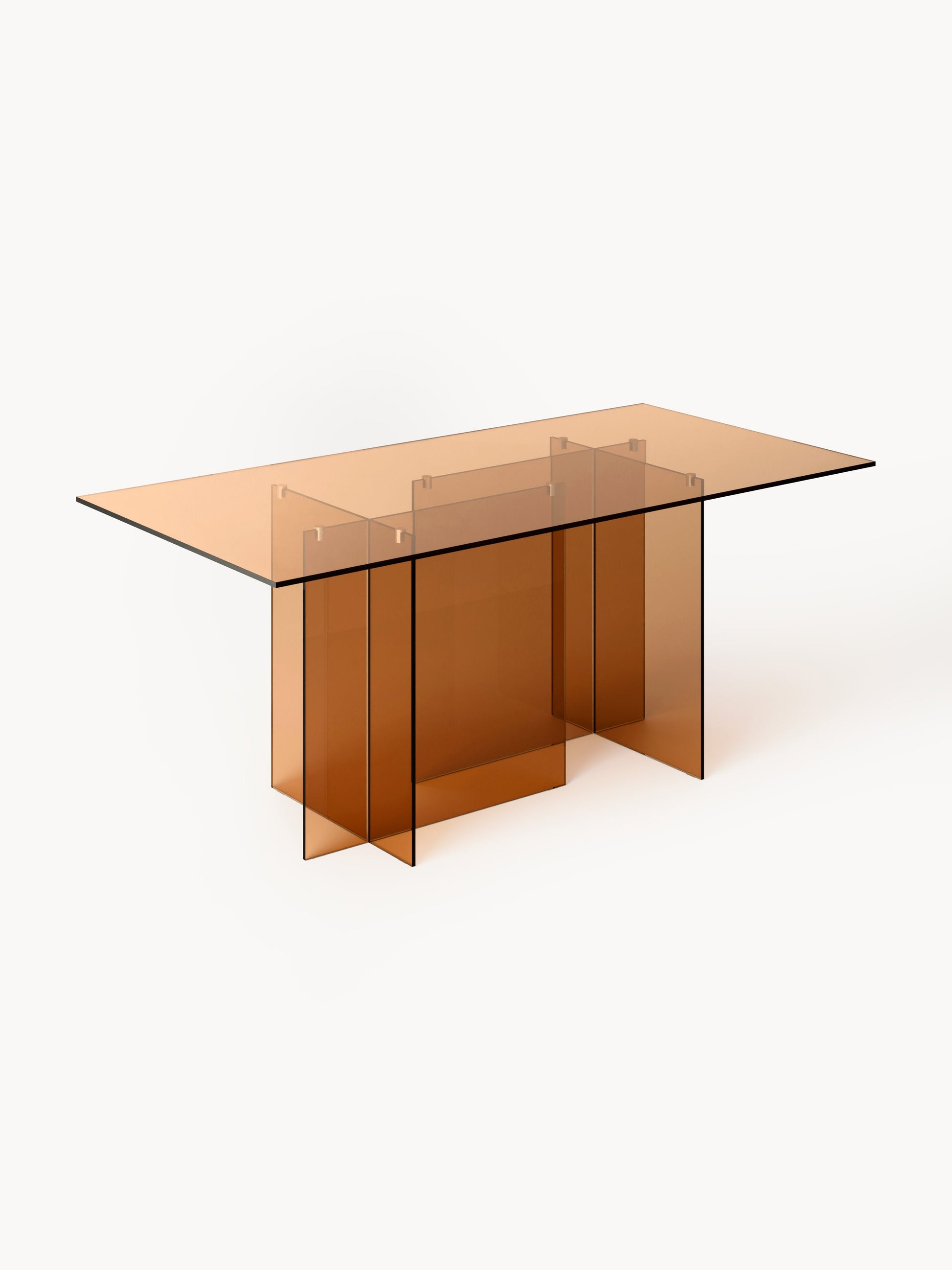 Anouvia Glass Dining Table, 180 x 90 cm