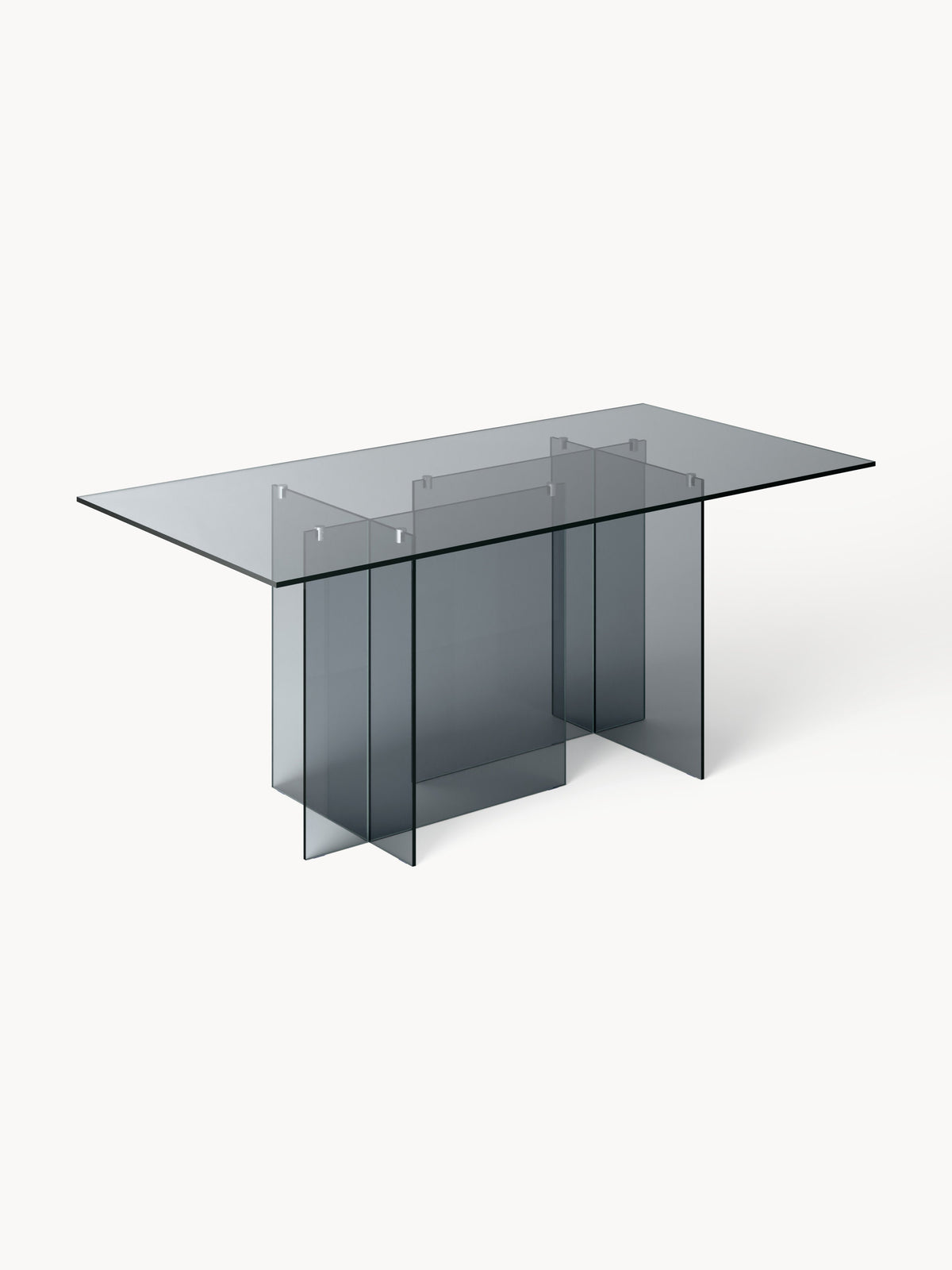 Anouvia Glass Dining Table, 180 x 90 cm