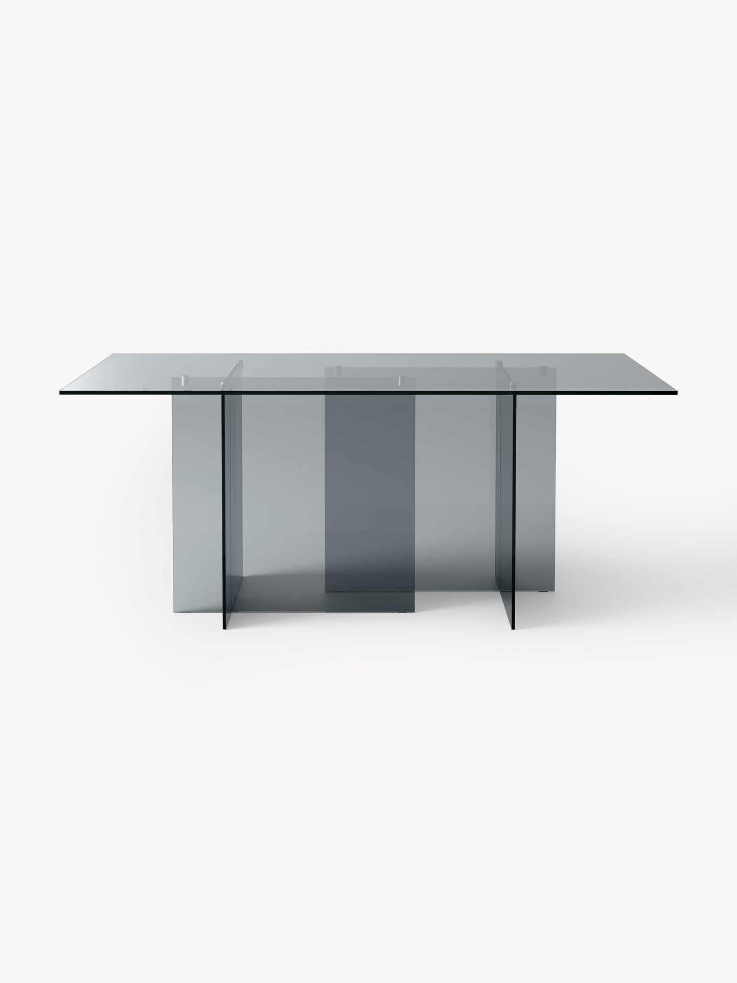 Anouvia Glass Dining Table, 180 x 90 cm