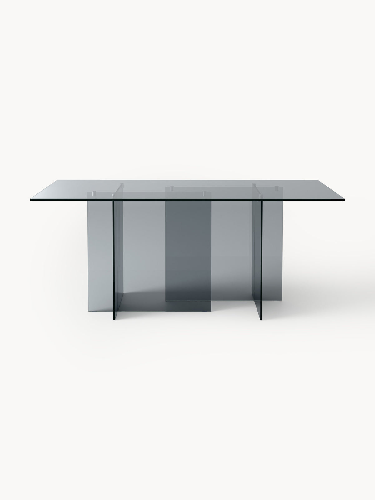 Anouvia Glass Dining Table, 180 x 90 cm