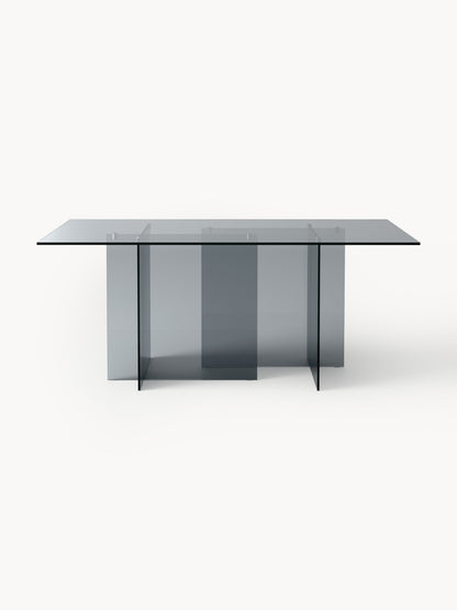 Anouvia Glass Dining Table, 180 x 90 cm