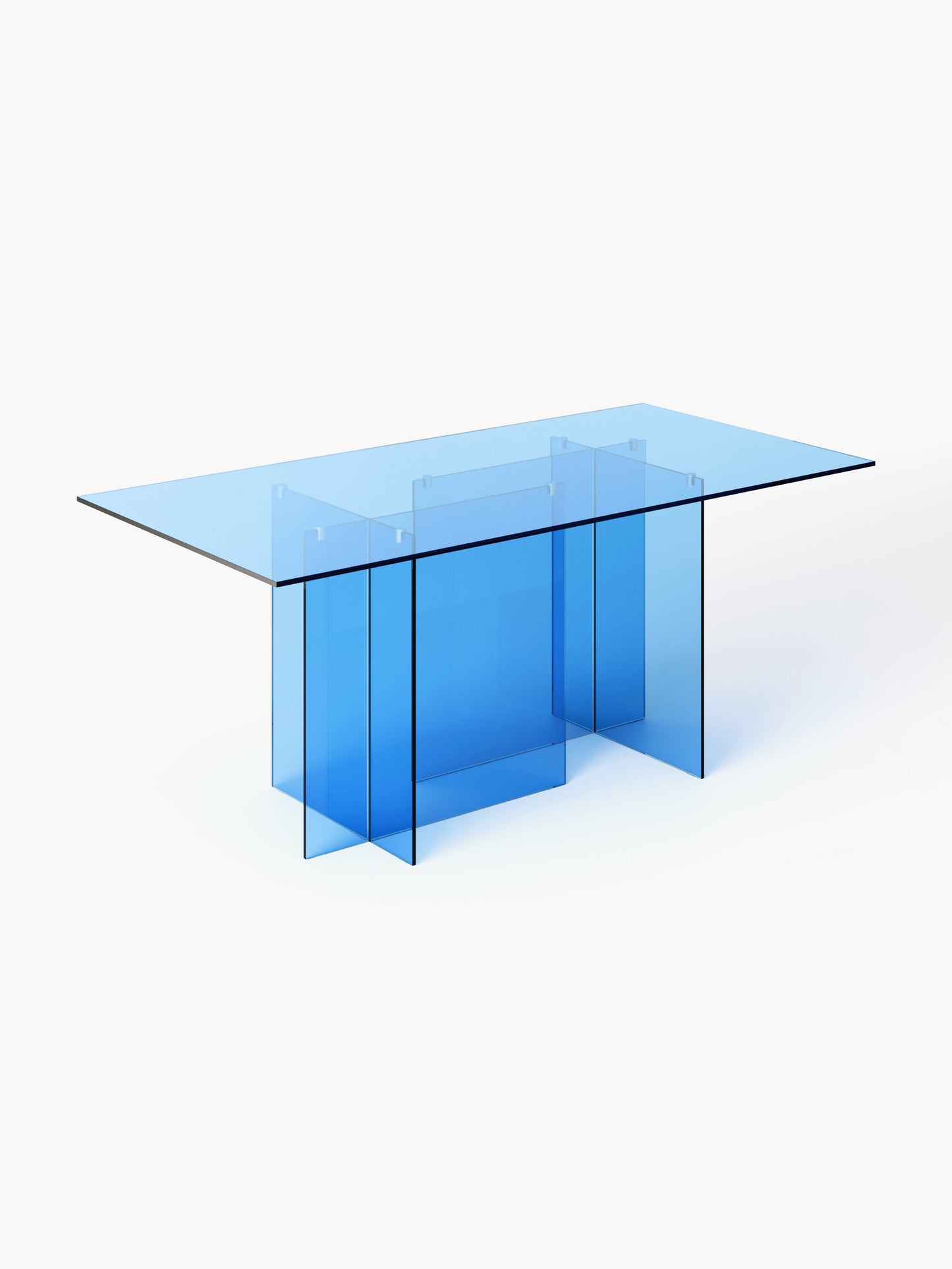 Anouvia Glass Dining Table, 180 x 90 cm