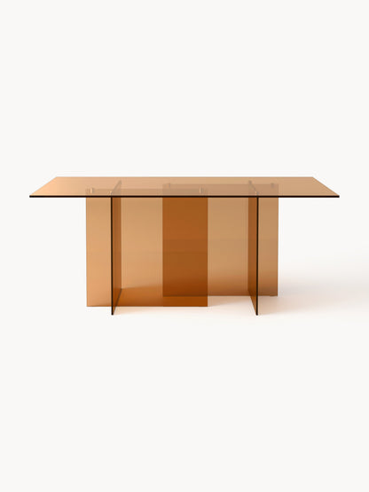 Anouvia Glass Dining Table, 180 x 90 cm