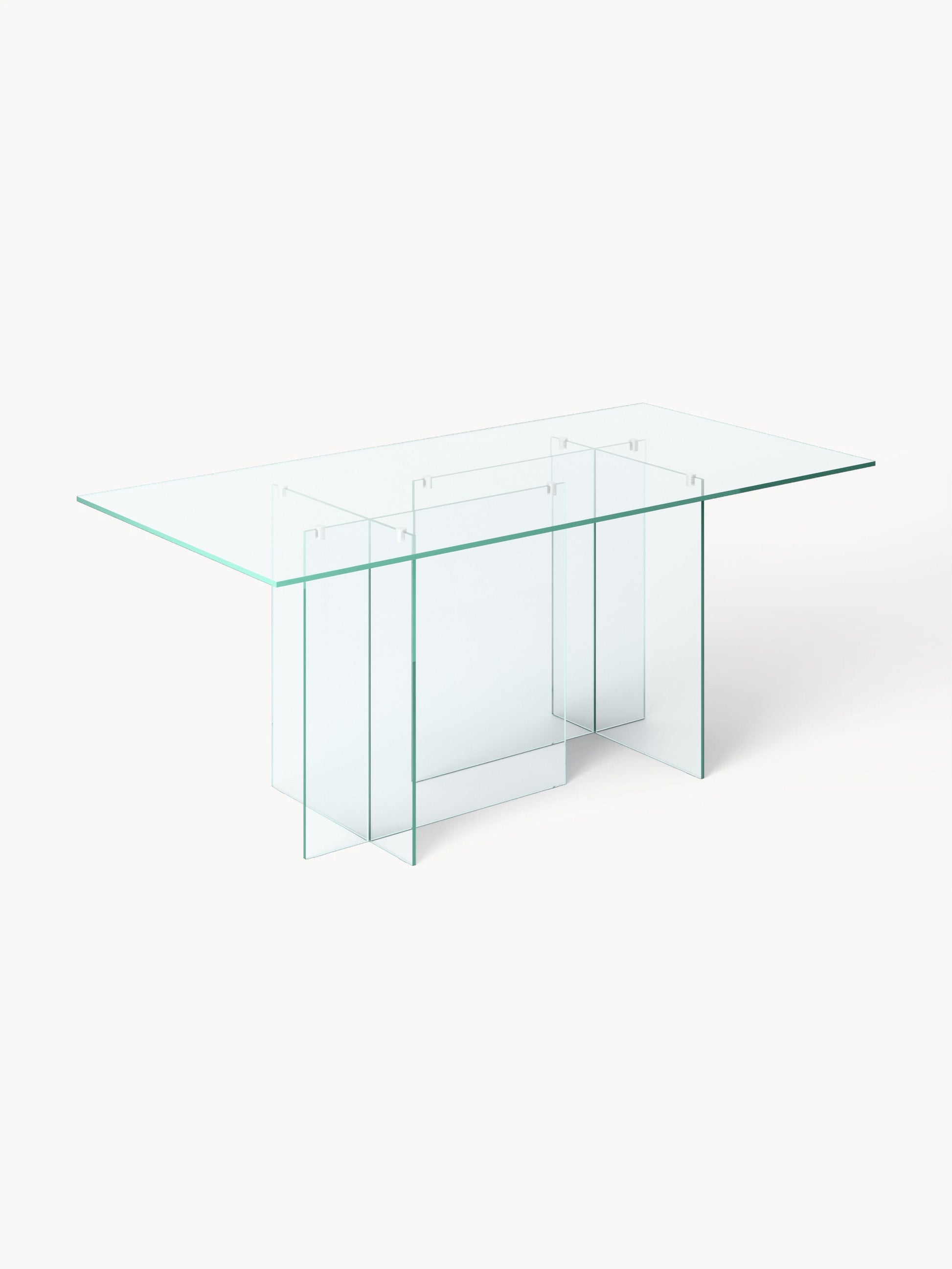 Anouvia Glass Dining Table, 180 x 90 cm