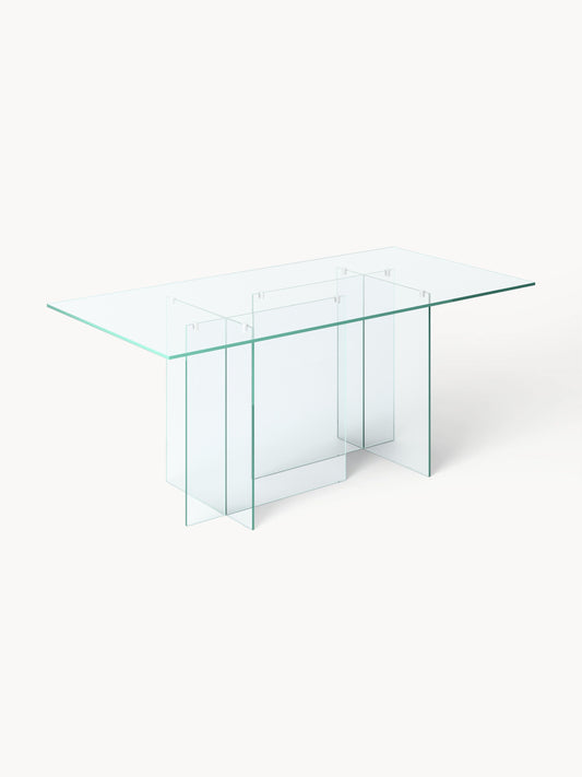 Anouvia Glass Dining Table, 180 x 90 cm