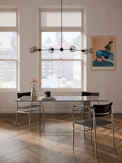 Anouvia Glass Dining Table, 180 x 90 cm