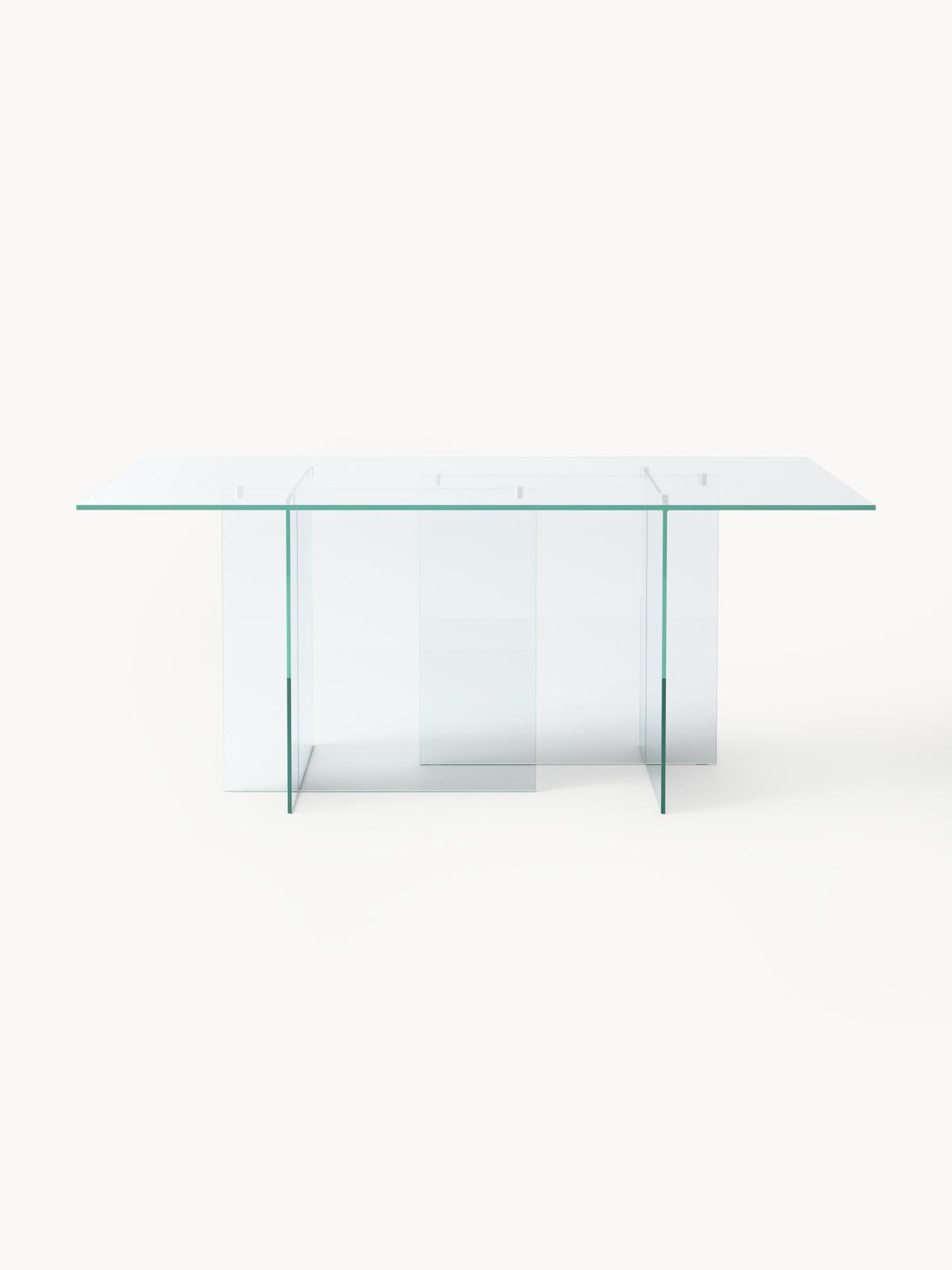 Anouvia Glass Dining Table, 180 x 90 cm