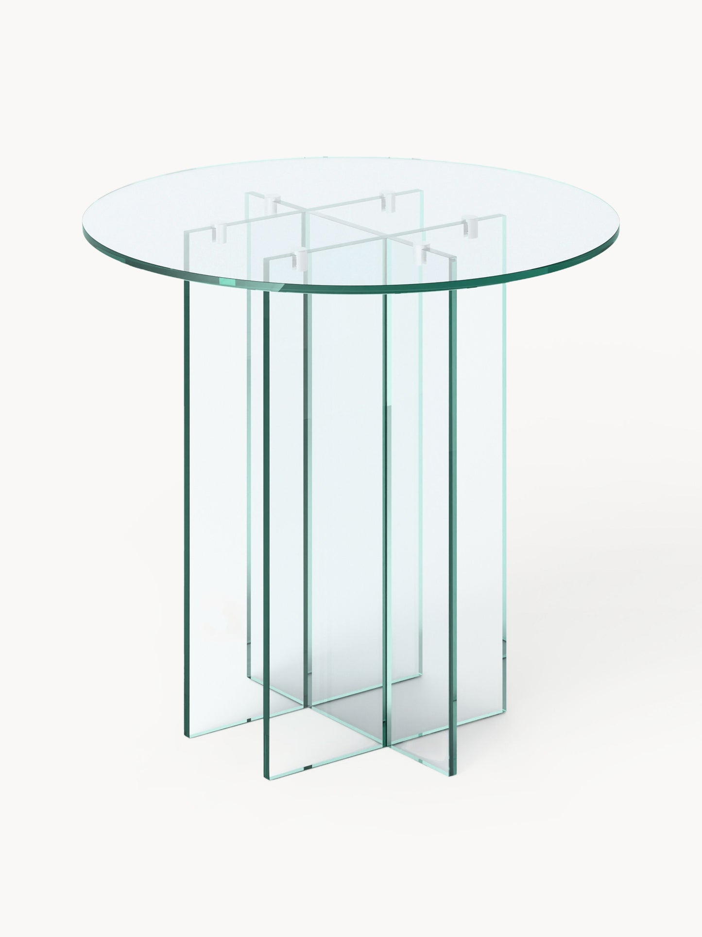 Anouvia Round Glass Dining Table, in Various Sizes