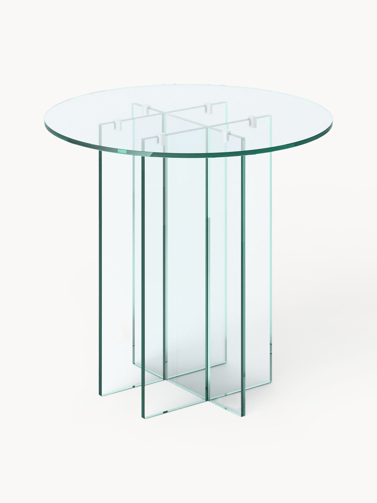 Anouvia Round Glass Dining Table, in Various Sizes