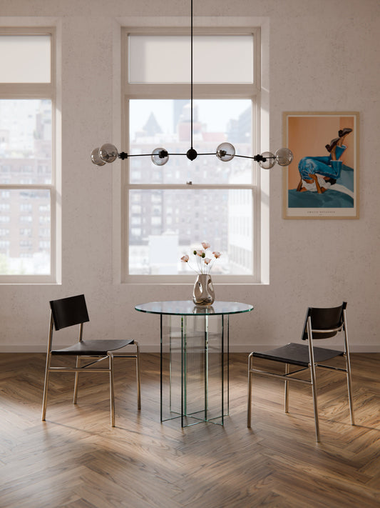 Anouvia Round Glass Dining Table, in Various Sizes
