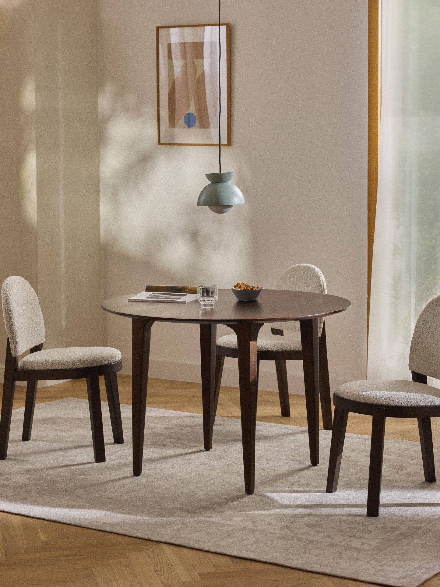 Archveno Mango Wood Round Dining Table, Ø 110 cm