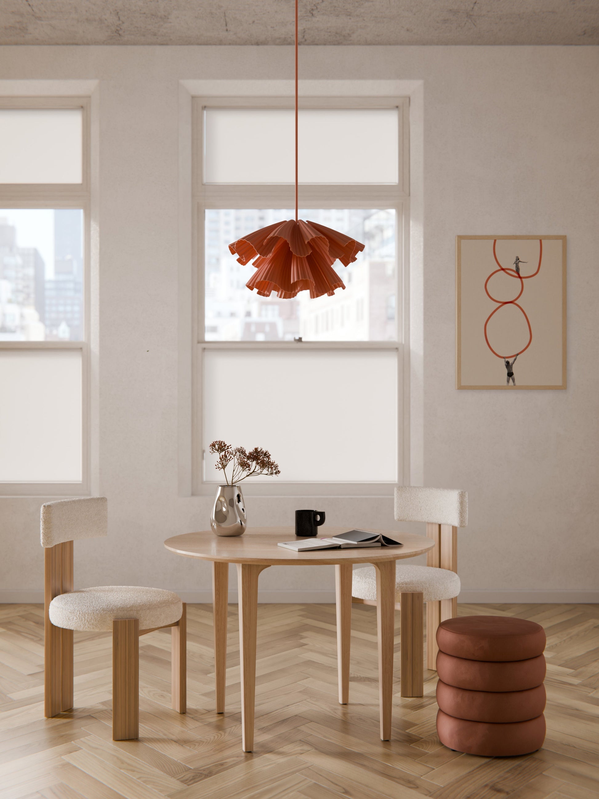 Archveno Round Oak Dining Table, Ø 110 cm