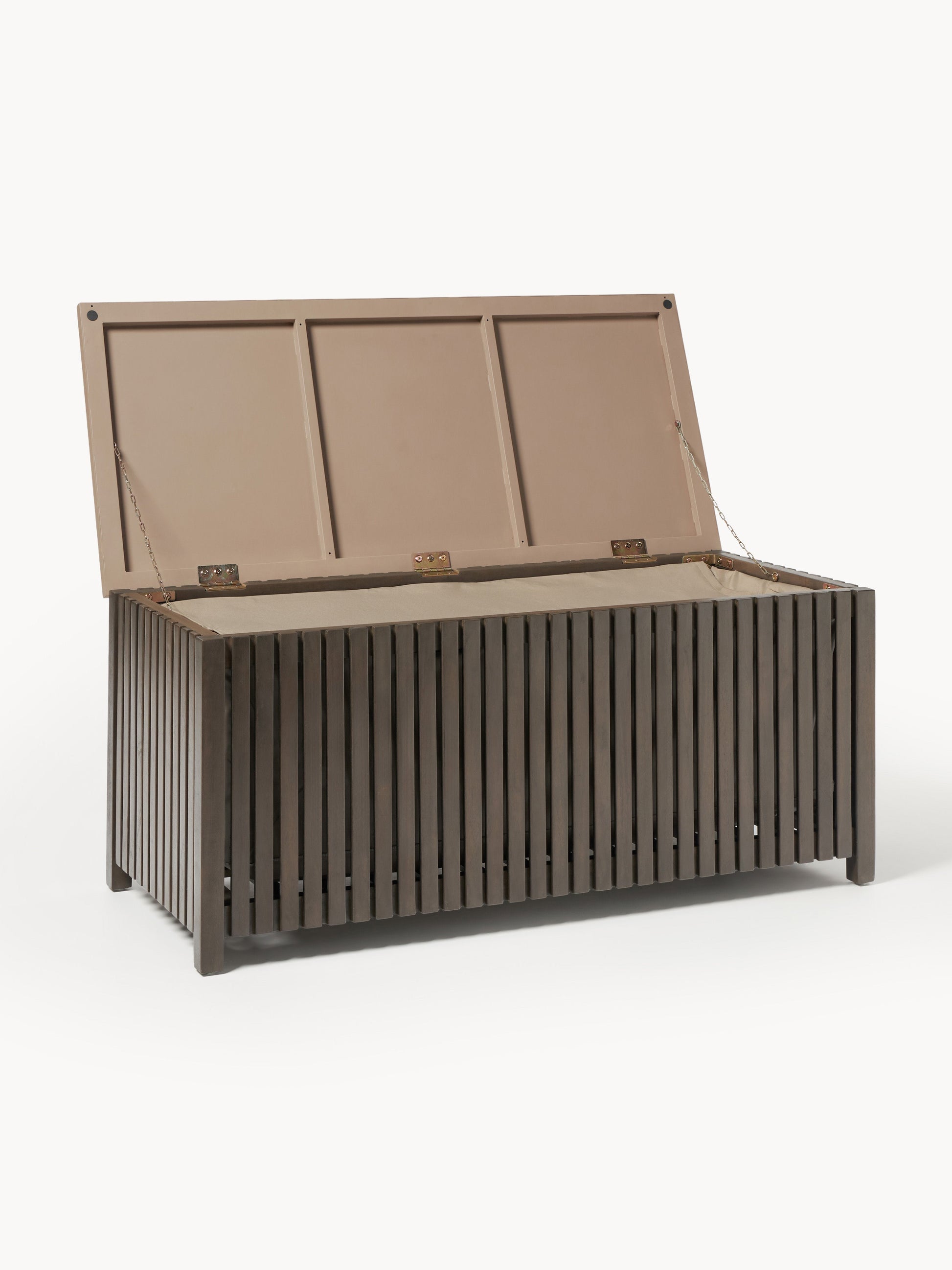 Arkessia Garden Storage Box in Acacia Wood with Insert, W 129 cm