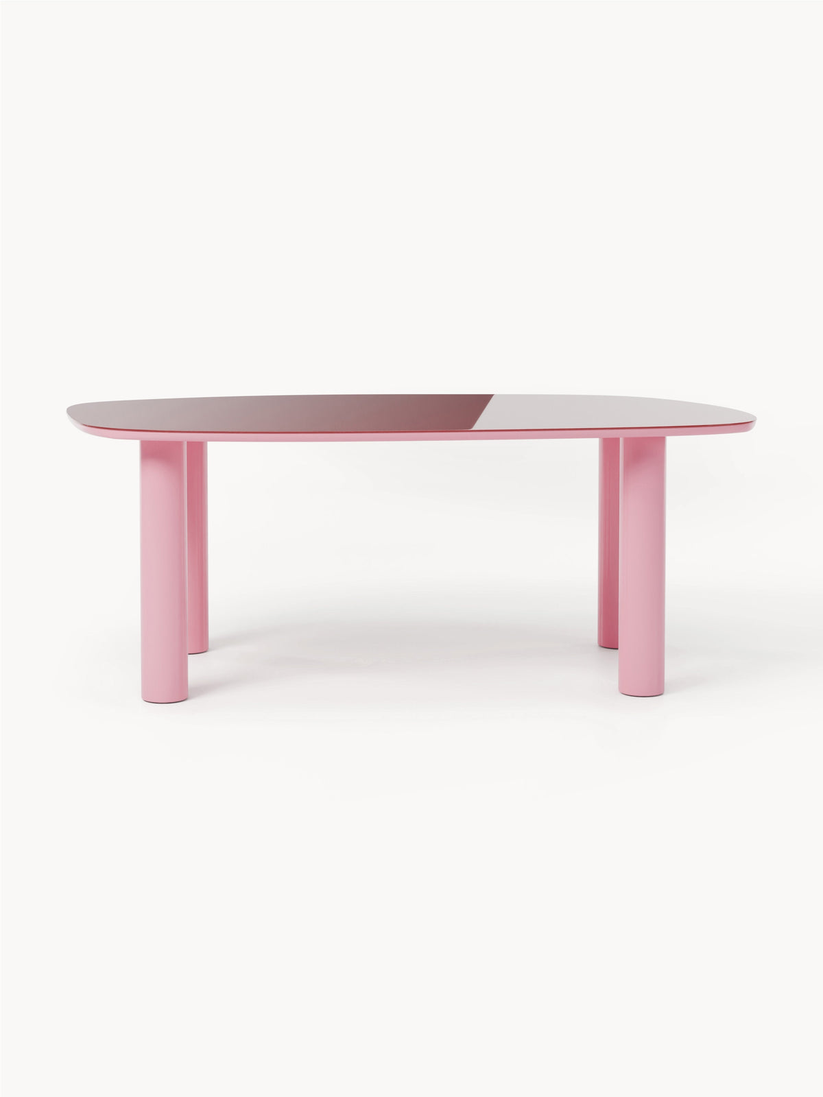 Benmiro Organic Dining Table with Glass Top, 200 x 110 cm