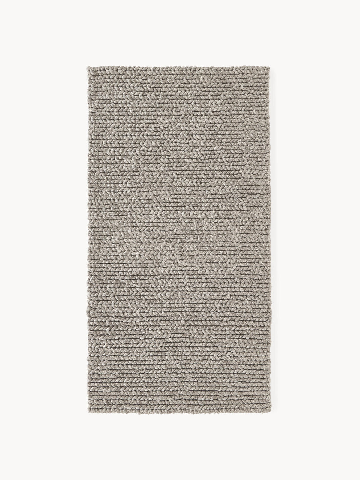 Brunavia Handmade Wool Rug with Braided Texture