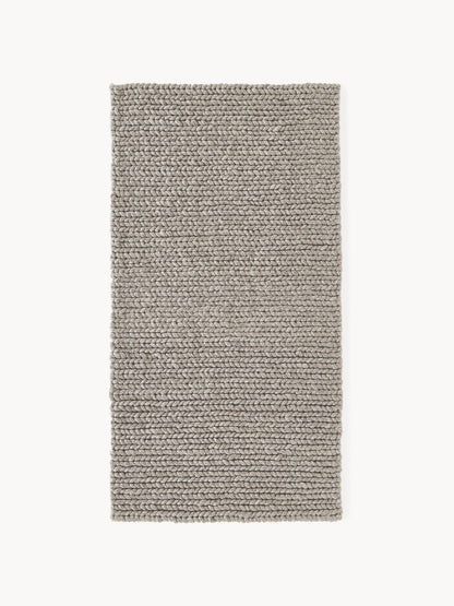 Brunavia Handmade Wool Rug with Braided Texture