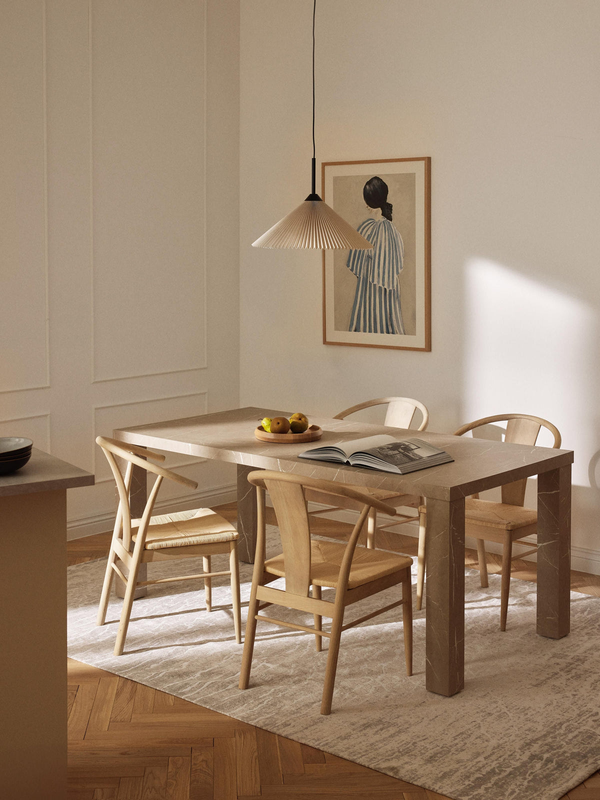 Carmiro Marble Look Dining Table, 180 x 90 cm