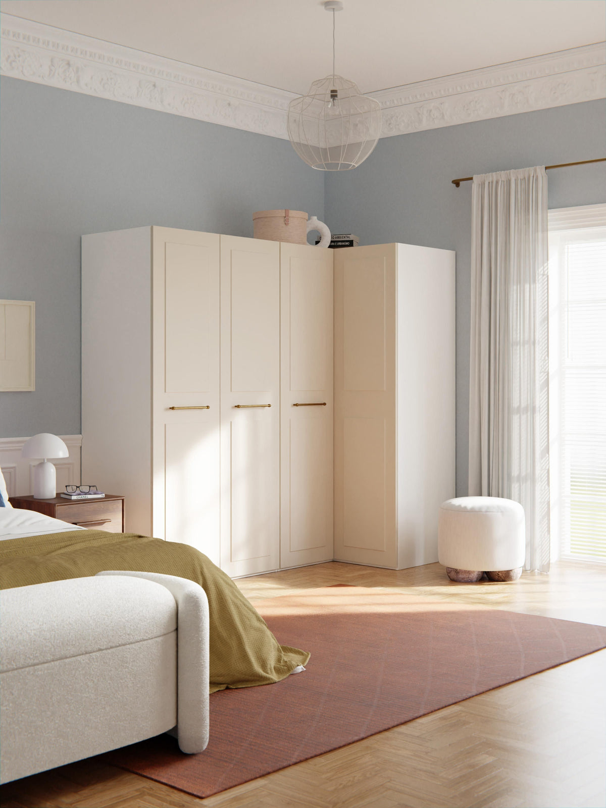 Charsera Modular Corner Wardrobe, 215 cm Wide, in Various Sizes