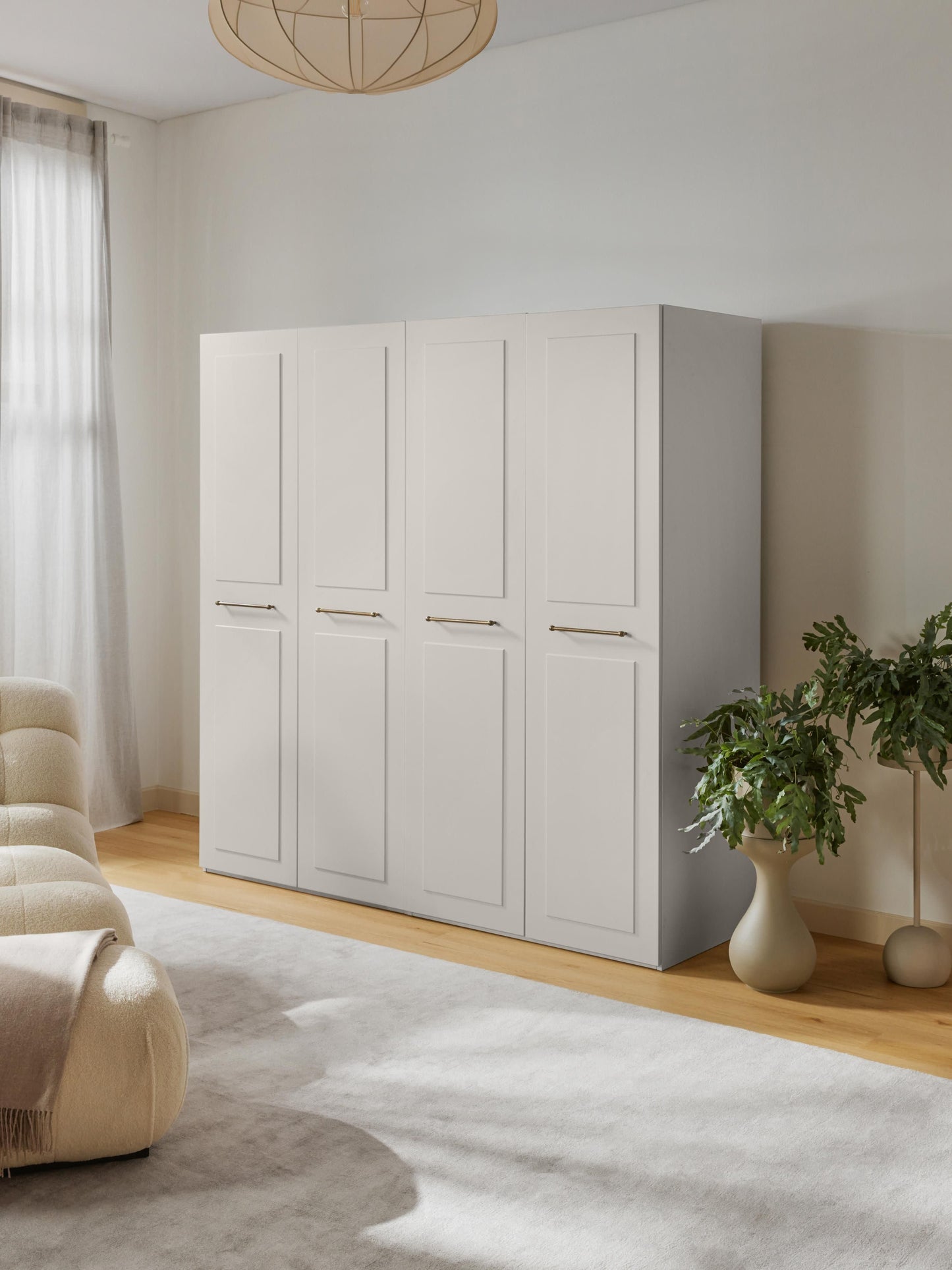 Charsera Modular Hinged-Door Wardrobe, 200 cm Wide, in Various Sizes
