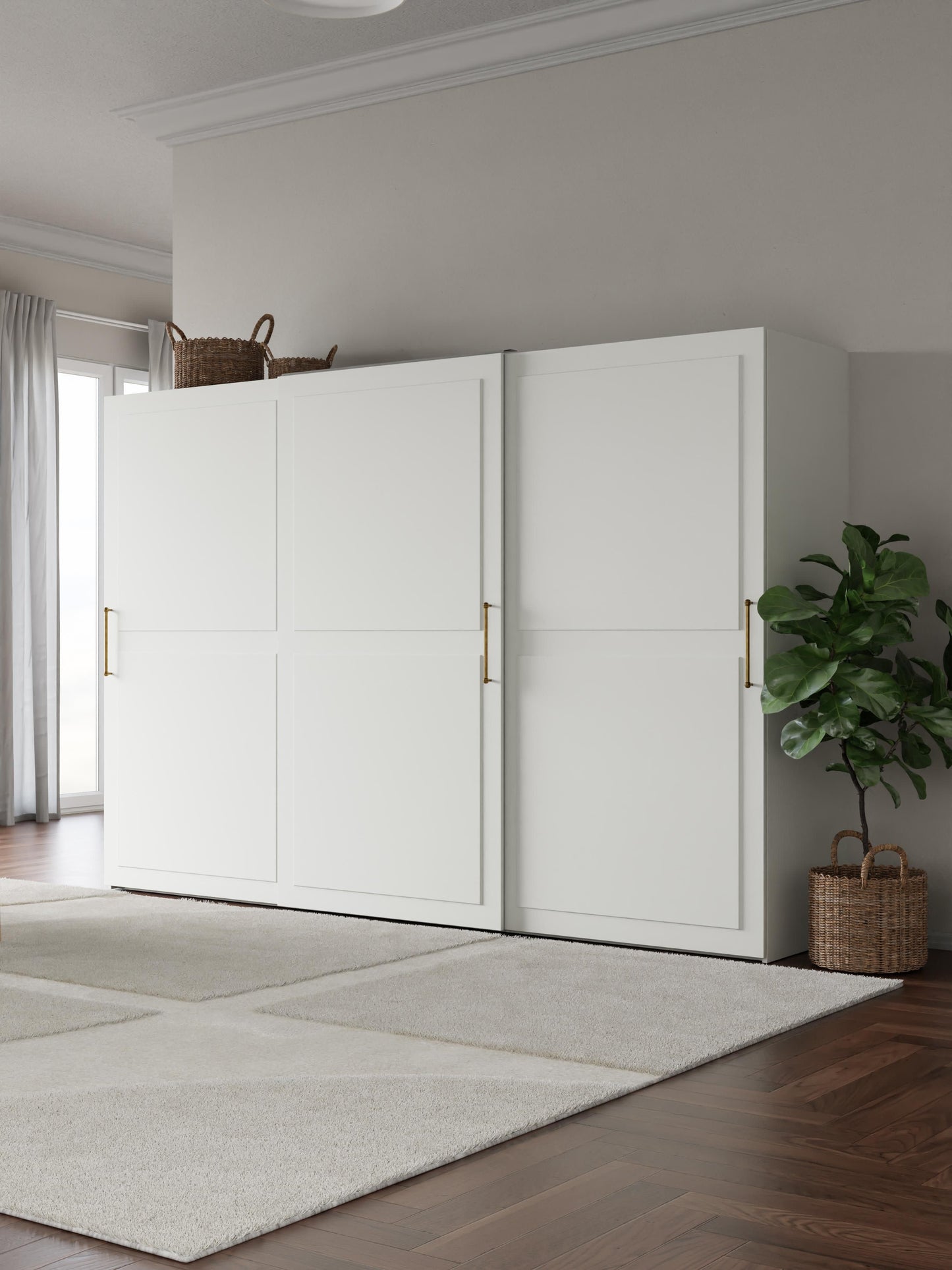 Charsera Sliding-Door Modular Wardrobe, 300 cm Wide, in Various Sizes