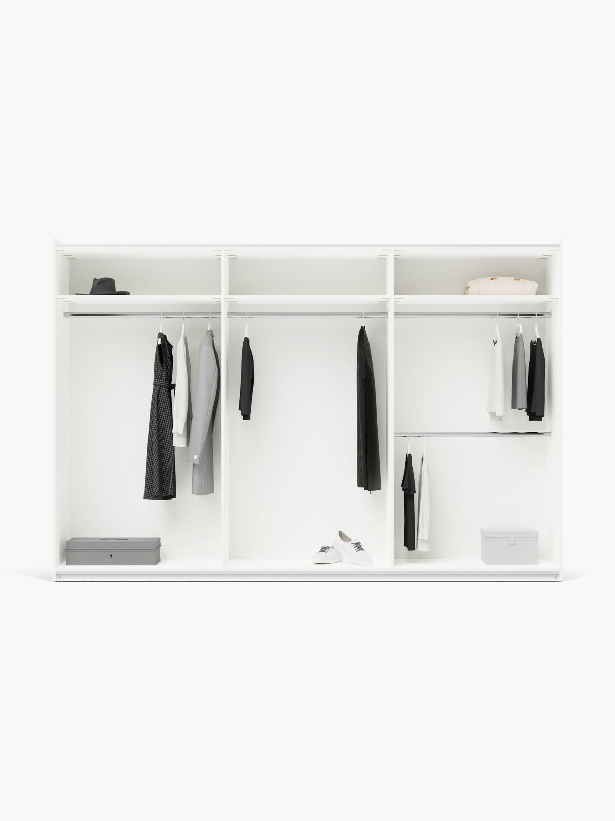 Charsera Sliding-Door Modular Wardrobe, 300 cm Wide, in Various Sizes