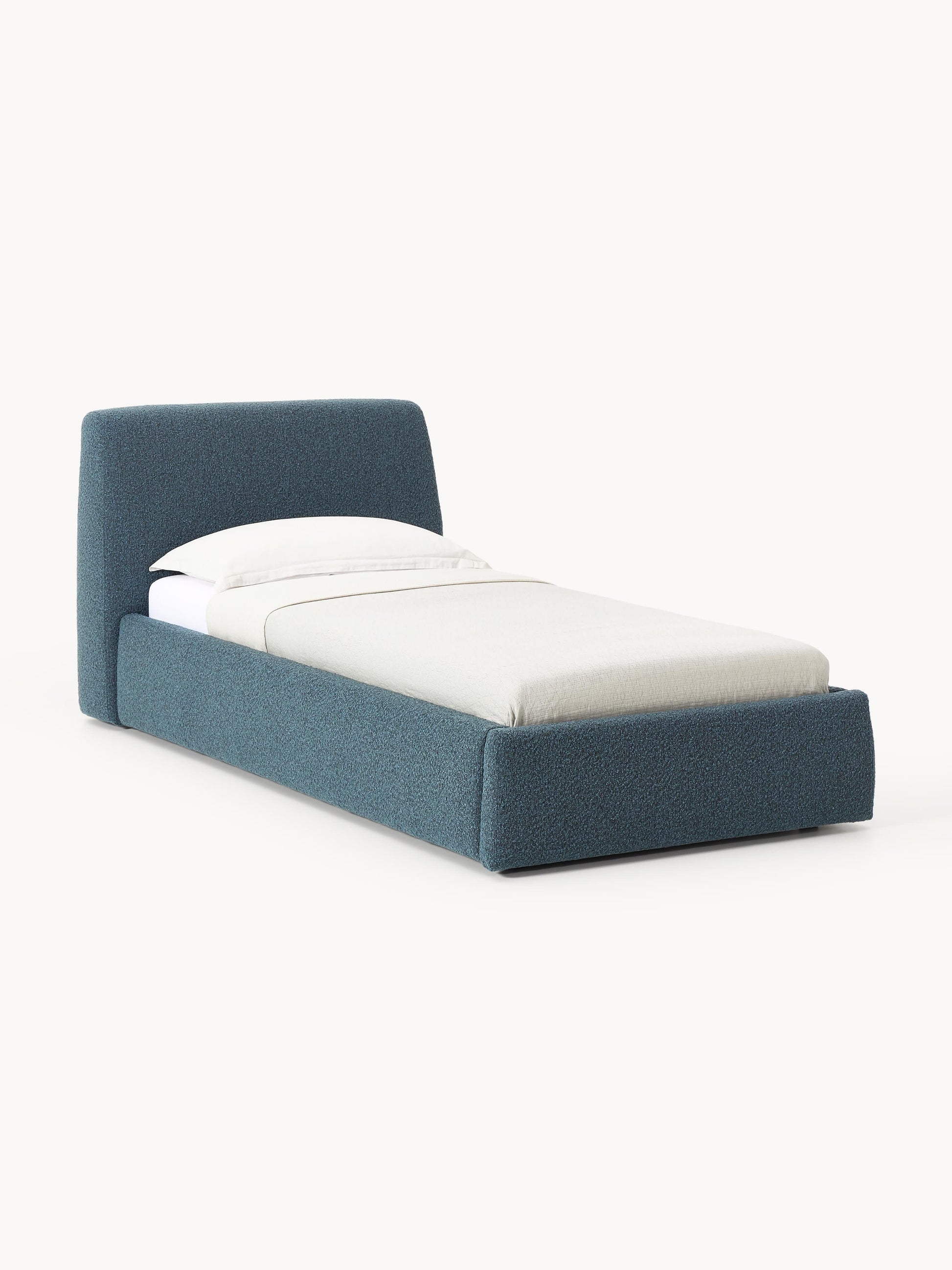 Clodano Single Bed with Storage, Bouclé